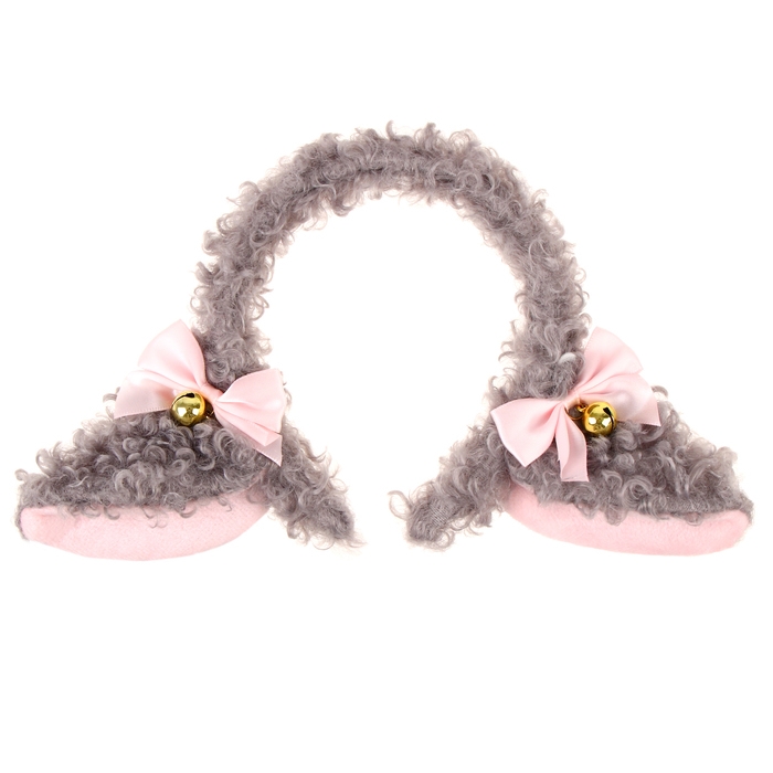 Карнавальный ободок «Ушки аниме», цвет серый Карнавальный ободок «Ушки аниме», цвет серый