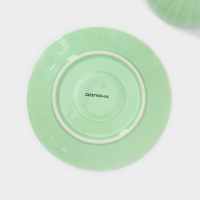 Сервиз фарфоровый чайный Доляна «Вивьен», 12 предметов: 6 чашек 200 мл, 6 блюдец d=15 см, цвет зелёный Сервиз фарфоровый чайный Доляна «Вивьен», 12 предметов: 6 чашек 200 мл, 6 блюдец d=15 см, цвет зелёный