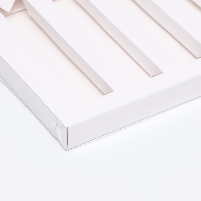 Коробка для 5 мини-батончиков, белая, 27,5 х 20 х 2,3 см. Кондитерская упаковка