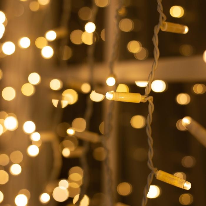 Гирлянда «Занавес» 2 × 3 м, IP65, УМС, белая нить, 760 LED, свечение тёплое белое, 220 В Гирлянда «Занавес» 2 × 3 м, IP65, УМС, белая нить, 760 LED, свечение тёплое белое, 220 В