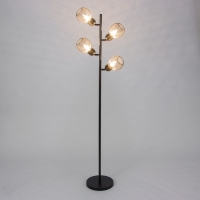 Торшер "Эдиссон" 4хЕ27 40Вт черный 25х25х150см