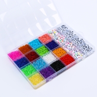 Набор для создания украшений, набор 24 цвета,1 шт. — 3 мм, 400 букв, леска, фурнитура, ножницы Набор для создания украшений, набор 24 цвета,1 шт. — 3 мм, 400 букв, леска, фурнитура, ножницы