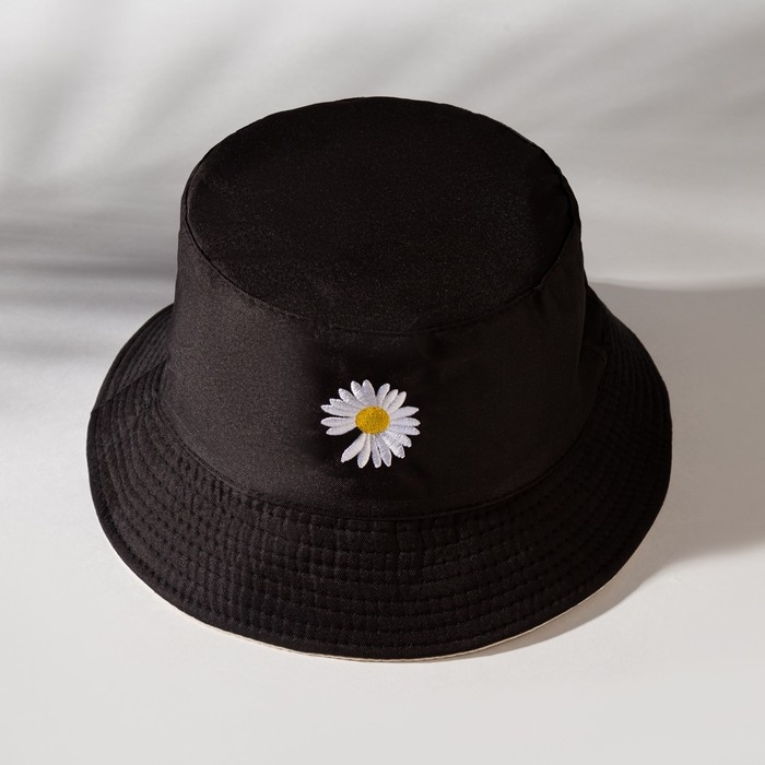 Панама двусторонняя MINAKU «Ромашка» цвет белый, размер 56-58 Панама двусторонняя MINAKU «Ромашка» цвет белый, размер 56-58