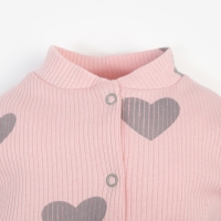 Комбинезон Крошка Я &laquo;Сердца&raquo;, рост 86-92 см, цвет розовый