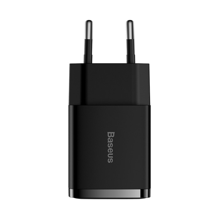 Сетевое зарядное устройство Baseus, 2USB, 2.1 А, 10.5W, чёрное Сетевое зарядное устройство Baseus, 2USB, 2.1 А, 10.5W, чёрное
