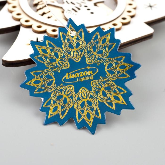 Ёлочная игрушка &laquo;Ёлочка со снеговиком&raquo;, от батареек, свечение тёплое белое