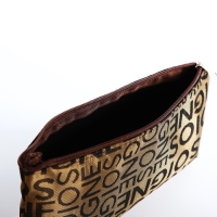 Косметичка на молнии, цвет коричневый Косметичка на молнии, цвет коричневый