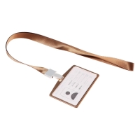 Бейдж-карман горизонтальный (внешний 98 х 58мм), внутренний 85 х 54 мм, металл, золото, лента 40см Бейдж-карман горизонтальный (внешний 98 х 58мм), внутренний 85 х 54 мм, металл, золото, лента 40см