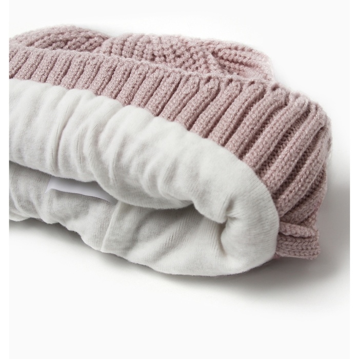 Шапка Крошка Я, р. 46-48см, 1-3 года, пудровый