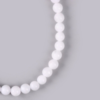 Бусины из натурального камня &laquo;Белый агат&raquo; набор 58 шт., размер 1 шт. &mdash; 6 мм