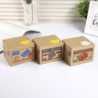 Копилка пластик "Киска прячет монетки" МИКС 10х9х10 см Копилка пластик "Киска прячет монетки" МИКС 10х9х10 см