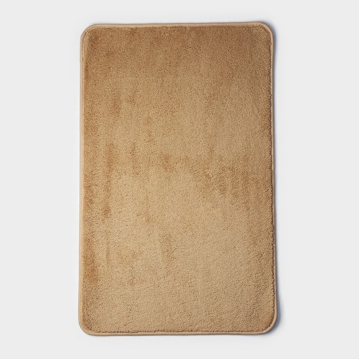 Коврики для ванной и туалета Доляна «Софт», 2 шт: 40×50 см, 50×80 см, цвет бежевый Коврики для ванной и туалета Доляна «Софт», 2 шт: 40×50 см, 50×80 см, цвет бежевый