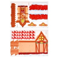 3D-конструктор &laquo;Дом Деда Мороза&raquo;, с гирляндой, 34 детали