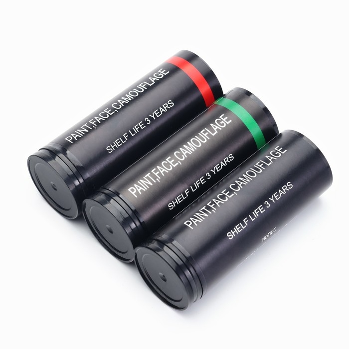 Грим маскировочный "Охотник" 3 цвета - черный, зеленый, коричневый