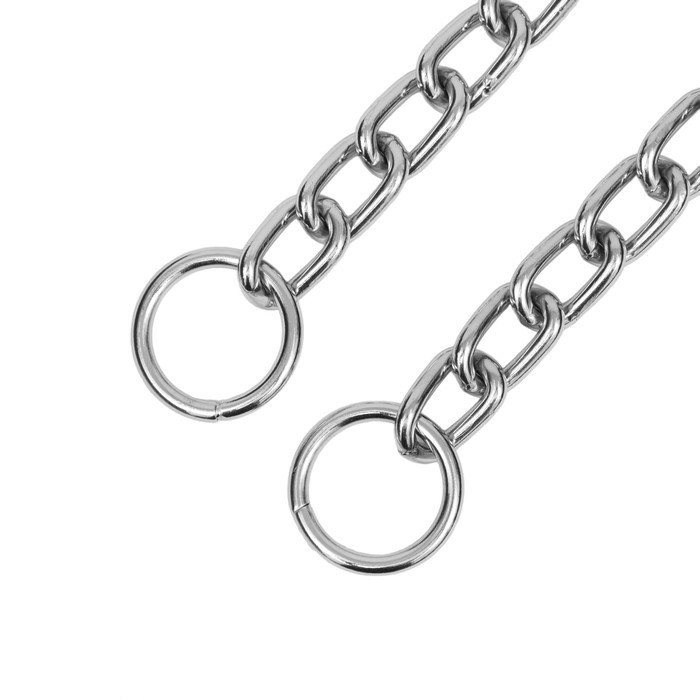 Ошейник - удавка металлический однорядный, 70 см, толщина проволоки 4 мм