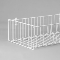 Корзина на сетку, большая, 61&times;30,5&times;16 см, цвет белый