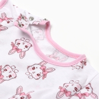 Песочник детский "Алеша", цвет белый/зайчики, рост 74 Песочник детский "Алеша", цвет белый/зайчики, рост 74