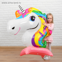 Шар фольгированный 57" &laquo;Единорог&raquo;, на ножках, под воздух