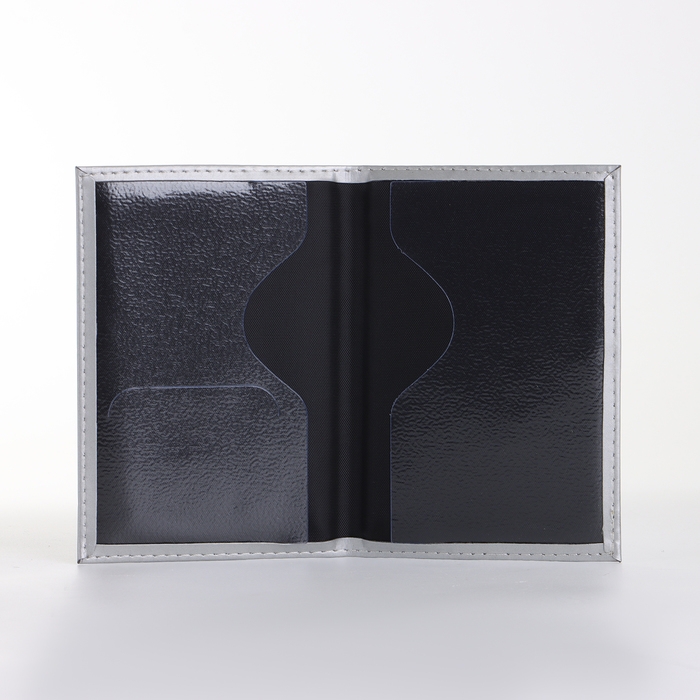 Обложка для паспорта, цвет серебряный