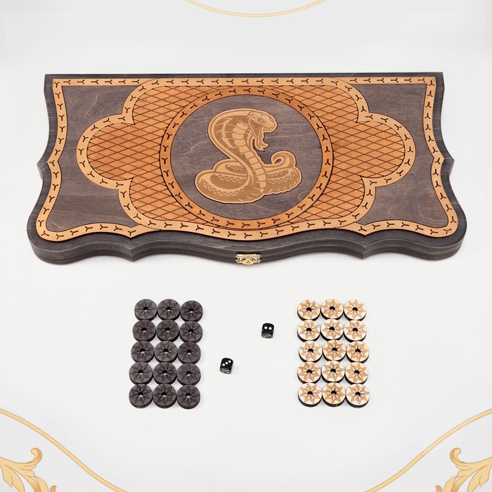 Нарды деревянные большие, резные, настольная игра Нарды деревянные большие, резные, настольная игра "Кобра", 45 х 45 см