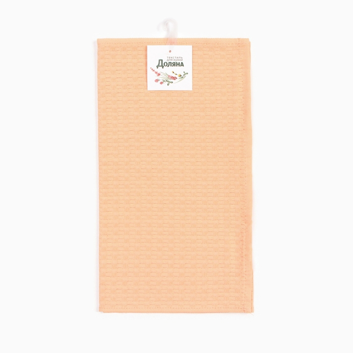 Полотенце "Доляна" цв. коралловый 35х60 см, 100% хл., крупная вафля 220 г/м2