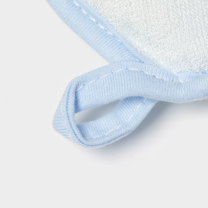 Мочалка варежка детская Доляна «Мишка», для купания, 16 см, голубая Мочалка варежка детская Доляна «Мишка», для купания, 16 см, голубая