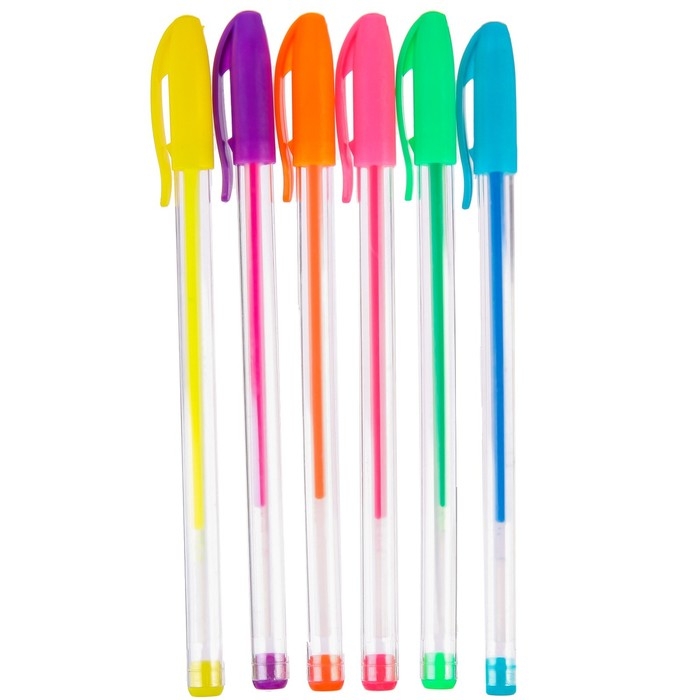 Ручка шариковая, 6 цветов, Тачки