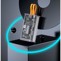 Внешний аккумулятор CRR-31, 20000 мАч, 2USB, 3А, дисплей, QC,кабелиType-C + Lightning, серый Внешний аккумулятор CRR-31, 20000 мАч, 2USB, 3А, дисплей, QC,кабелиType-C + Lightning, серый