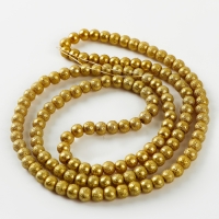 Бусины из стекла, набор 140 шт., размер 1 шт. — 6 мм, цвет жёлтое золото Бусины из стекла, набор 140 шт., размер 1 шт. — 6 мм, цвет жёлтое золото