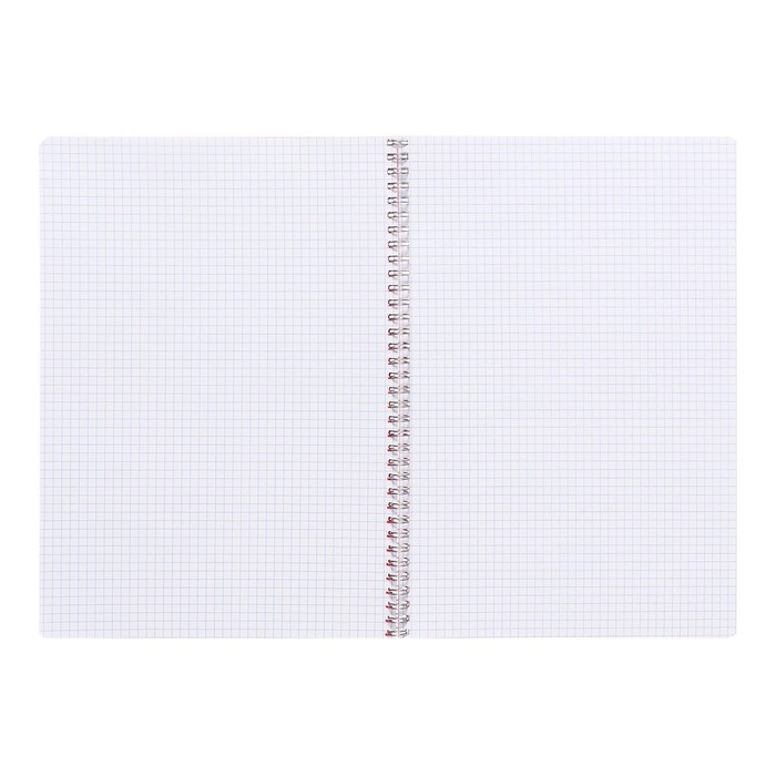 Тетрадь на гребне A4 60 листов в клетку Calligrata Красная, пластиковая обложка, блок офсет Тетрадь на гребне A4 60 листов в клетку Calligrata Красная, пластиковая обложка, блок офсет