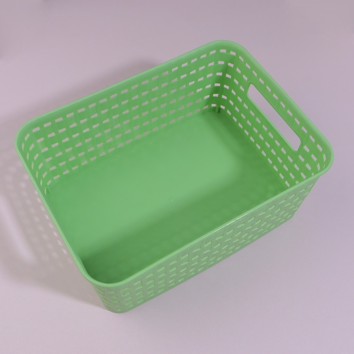 Органайзер для хранения, с ручками, 1 секция, 24,5 &times; 18,5 &times; 10,5 см, цвет МИКС