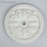 Гипсовая фигура Орнамент: Розетка, 25 х 25 х 2 см Гипсовая фигура Орнамент: Розетка, 25 х 25 х 2 см