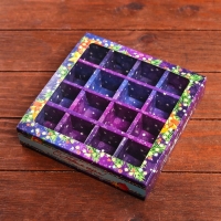 Новый год. Упаковка для конфет 16 шт &laquo;Яркий Новый Год&raquo;, 17,7 х 17,7 х 3,8 см