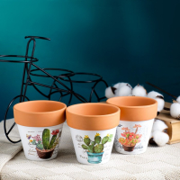 Набор кашпо "Велосипед" 3шт, на подставке, 9х9см Набор кашпо "Велосипед" 3шт, на подставке, 9х9см