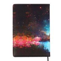 Ежедневник недатированный A5 136 листов, кожзам deVENTE. Nature, твердая обложка с поролоном, перфорация, ляссе, блок 70, синий