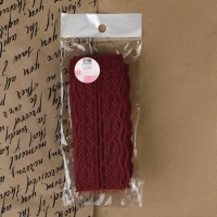 Кружево капроновое, 45 мм × 10 ± 1 м, цвет бордовый Кружево капроновое, 45 мм × 10 ± 1 м, цвет бордовый