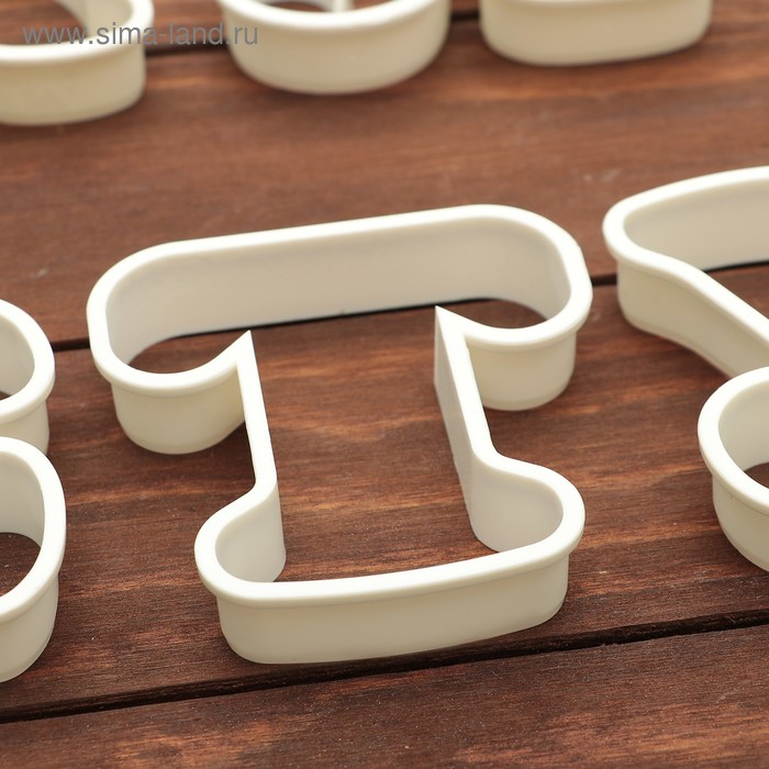 Набор форм для печенья «Алфавит», 30 шт, 13×10×2 см, цвет белый Набор форм для печенья «Алфавит», 30 шт, 13×10×2 см, цвет белый