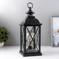 Ночник "Фонарь с лампой" чёрная от батареек 3ААА 35х13,5х13,5 см Ночник "Фонарь с лампой" чёрная от батареек 3ААА 35х13,5х13,5 см