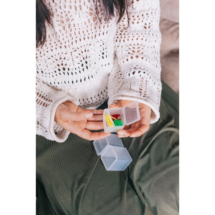 Контейнеры для хранения мелочей, 4 &times; 4 &times; 4,7 см, 3 шт