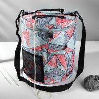 Сумка-футляр &laquo;Цветы&raquo;, с ручками/карманами, d = 28 &times; 32 см, цвет разноцветный