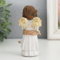Сувенир полистоун "Ангелочек в бежевом платье, со звёздочкой" золотые крылья 3,5х5х10 см Сувенир полистоун "Ангелочек в бежевом платье, со звёздочкой" золотые крылья 3,5х5х10 см