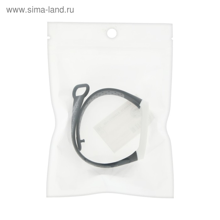 Ремешок для фитнес-браслета Mi Band 3/4 Luazon, с перфорацией, черно-белый