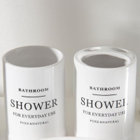 Набор аксессуаров для ванной комнаты &laquo;Лофт&raquo;, 4 предмета (мыльница, дозатор для мыла 440 мл, 2 стакана 320 мл), цвет белый