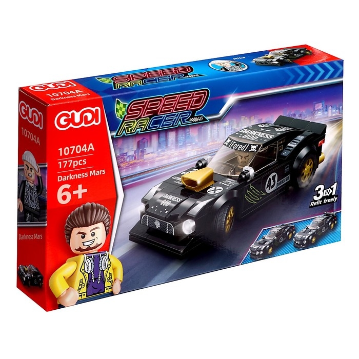 Конструктор &laquo;Гонка. Наскар&raquo;, 3 варианта сборки, 177 деталей