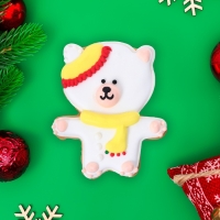 Новый год. Печенье ванильное "Мишутка" 40 гр (1кор=15шт)