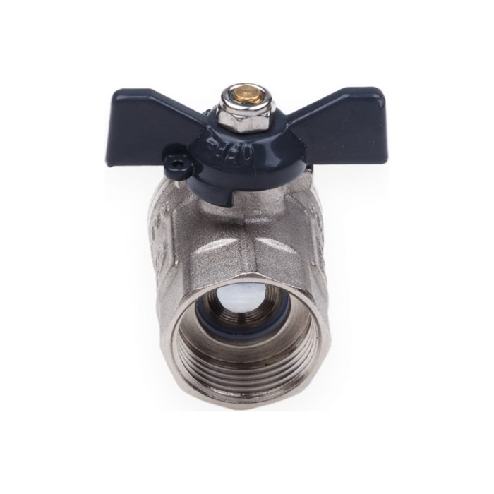 Кран шаровой AQUALINK, PN 50, внутренняя/наружная резьба 3/4 Кран шаровой AQUALINK, PN 50, внутренняя/наружная резьба 3/4", бабочка, никелированный