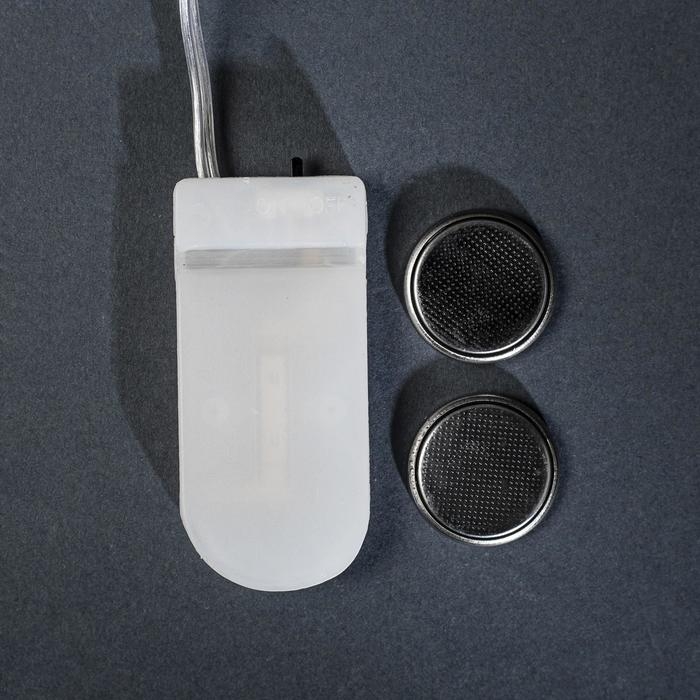 Гирлянда «Нить» 5 м роса, IP20, серебристая нить, 50 LED, батарейки CR2032х2 (в комплекте), свечение красное Гирлянда «Нить» 5 м роса, IP20, серебристая нить, 50 LED, батарейки CR2032х2 (в комплекте), свечение красное