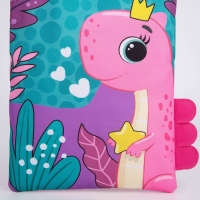 Шопер детский для девочки с допиками &laquo;Динозаврик&raquo; на молнии, 32х23см