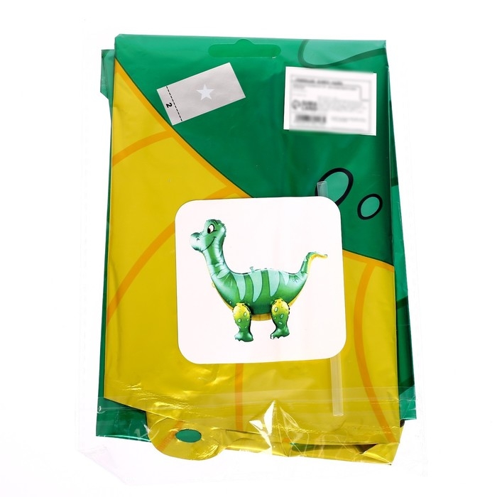 Шар фольгированный 25 Шар фольгированный 25" «Динозавр брахиозавр», цвет зелёный, под воздух