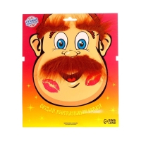 Карнавальные усы с бровями, цвет коричневый Карнавальные усы с бровями, цвет коричневый